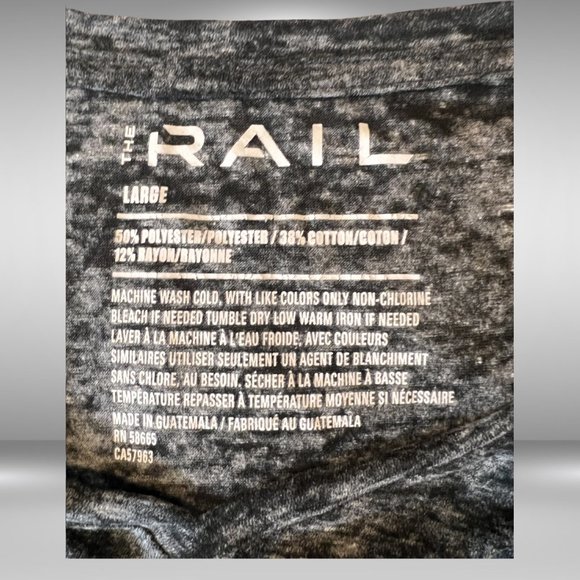 The Rail Nordstrom Men’s Heathered Gray Short Sleeve V-neck T Shirt - Picture 3 of 3